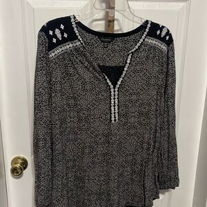 Lucky Brand embroidered blouse